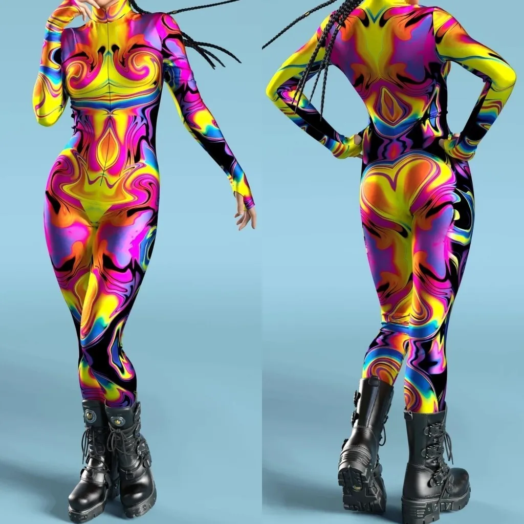 Unisex Cyber Punk 3D Digital Printing Halloween Party Role Play Outfit Women Men Cosplay Costume Carnival Jumpsuit
Unisex Cyber Punk 3D Digital Printing Halloween Party Role Play Outfit Women Men Cosplay Costume Carnival Jumpsuit