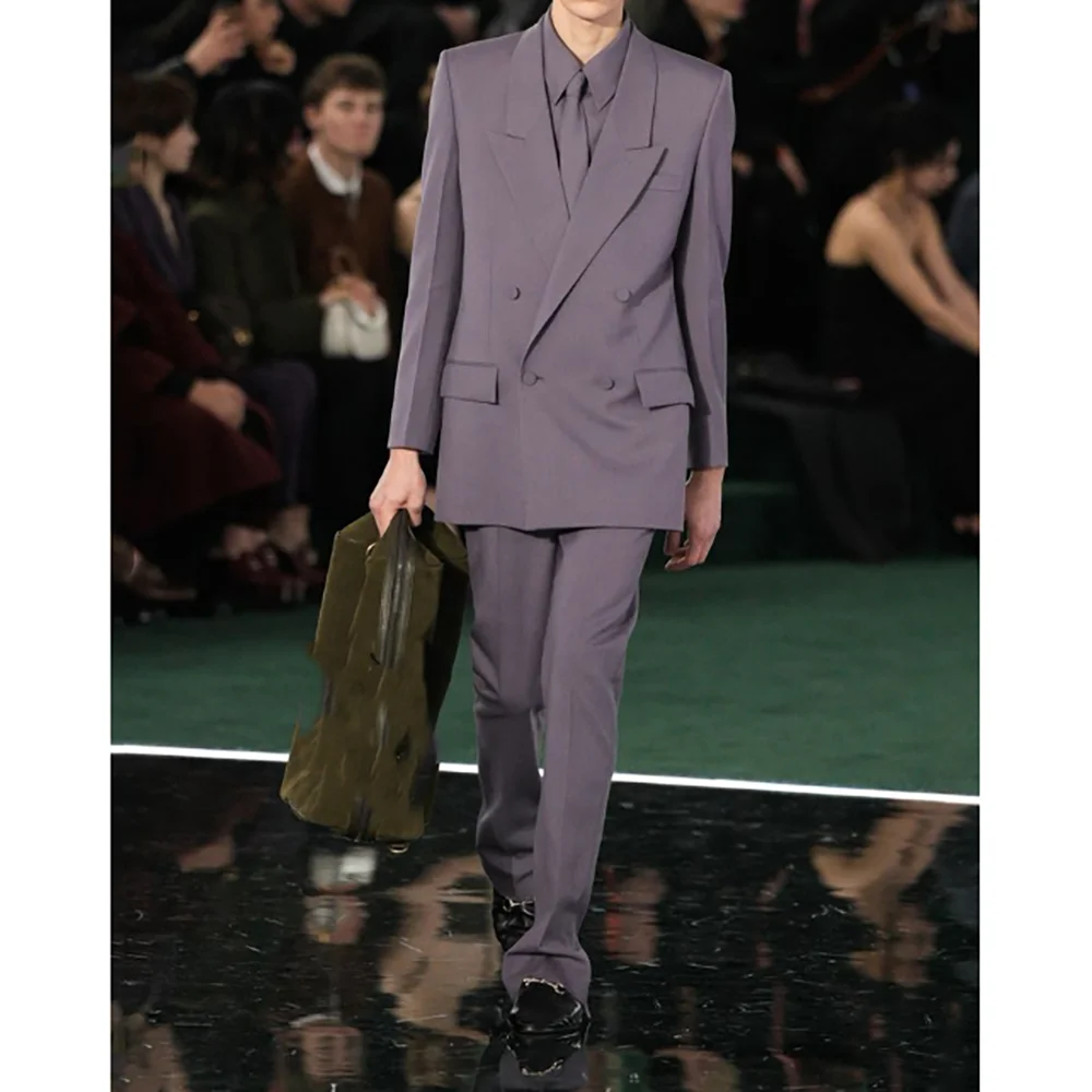 Purple Double Breasted Men Formal Suit Slim Fit Peak Lapel Prom Party Dress Business Social Work Commute Wear
Purple Double Breasted Men Formal Suit Slim Fit Peak Lapel Prom Party Dress Business Social Work Commute Wear