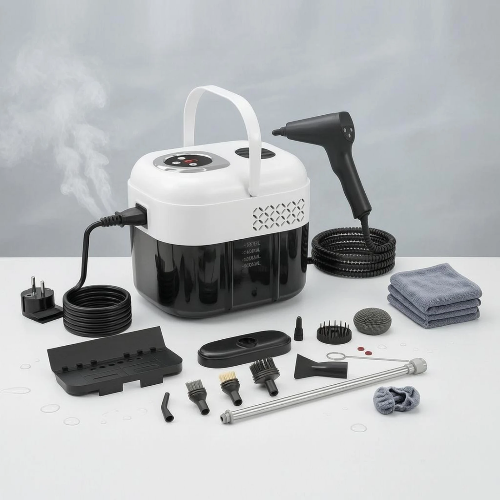 Portable High-pressure Steam Cleaning Gun with Large Water Tank and Built-in Handle for Multi-surface Use
Portable High-pressure Steam Cleaning Gun with Large Water Tank and Built-in Handle for Multi-surface Use