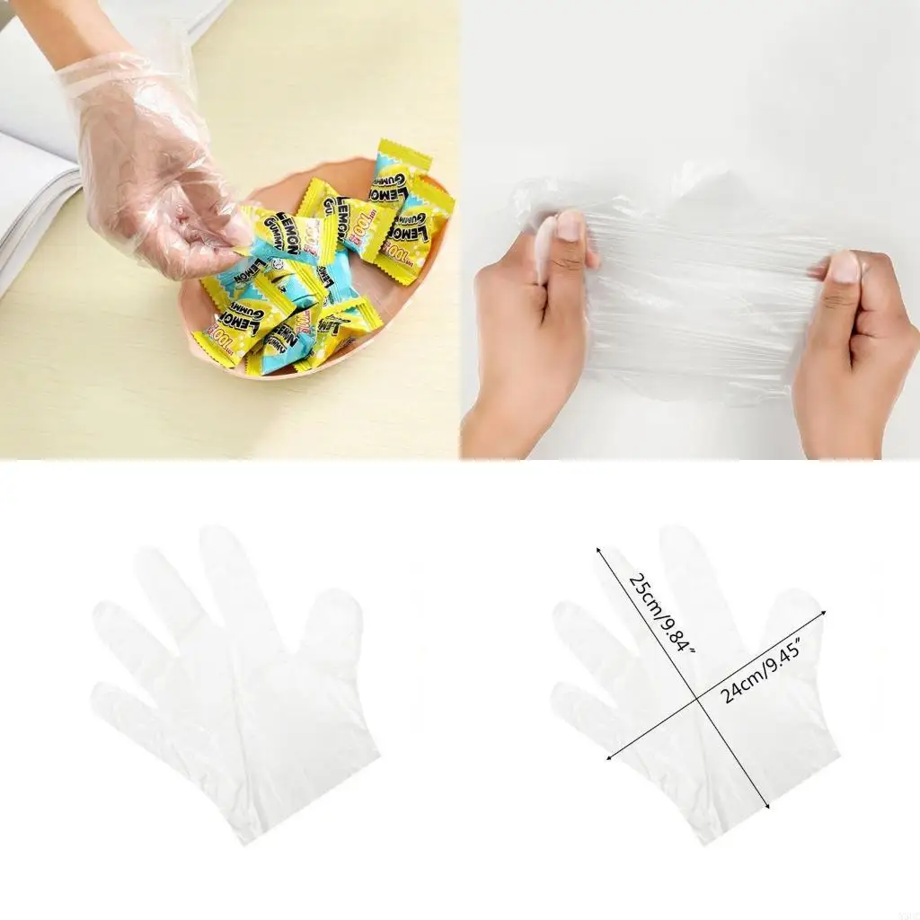 Set of 80/100 Protective Gloves Plastic Cleaning Mitts for Kitchen Cooking X3UC
Set of 80/100 Protective Gloves Plastic Cleaning Mitts for Kitchen Cooking X3UC