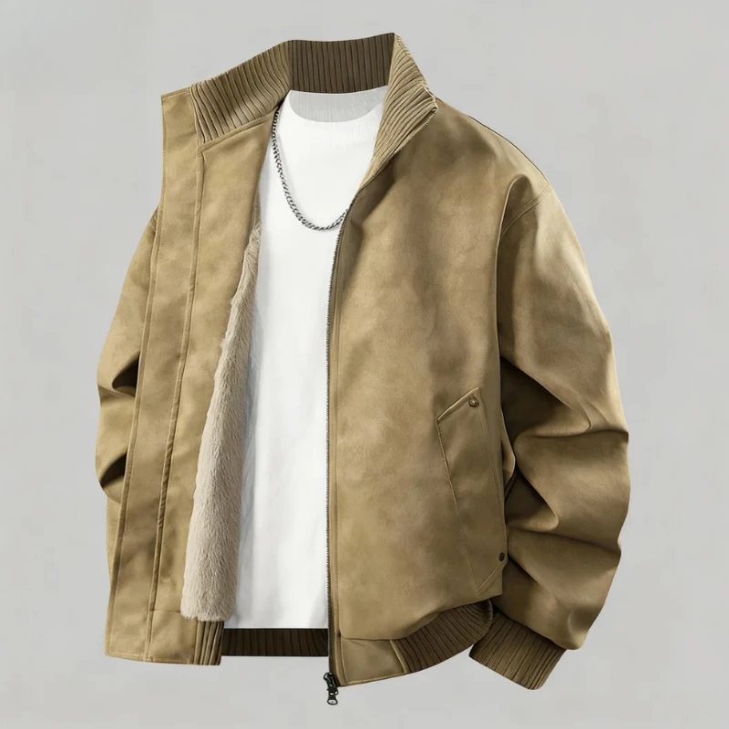 Мужская бархатная куртка, осенне-зимняя модная простая универсальная удобная высококачественная теплая повседневная куртка с высоким воротником
Мужская бархатная куртка, осенне-зимняя модная простая универсальная удобная высококачественная теплая повседневная куртка с высоким воротником