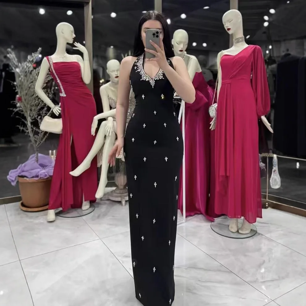 Sexy Backless Diamond Embedded Gown Cross-Border New Style Party Evening Dress mid Waist No Sleeve Polyester Fabric Other Style
Sexy Backless Diamond Embedded Gown Cross-Border New Style Party Evening Dress mid Waist No Sleeve Polyester Fabric Other Style
