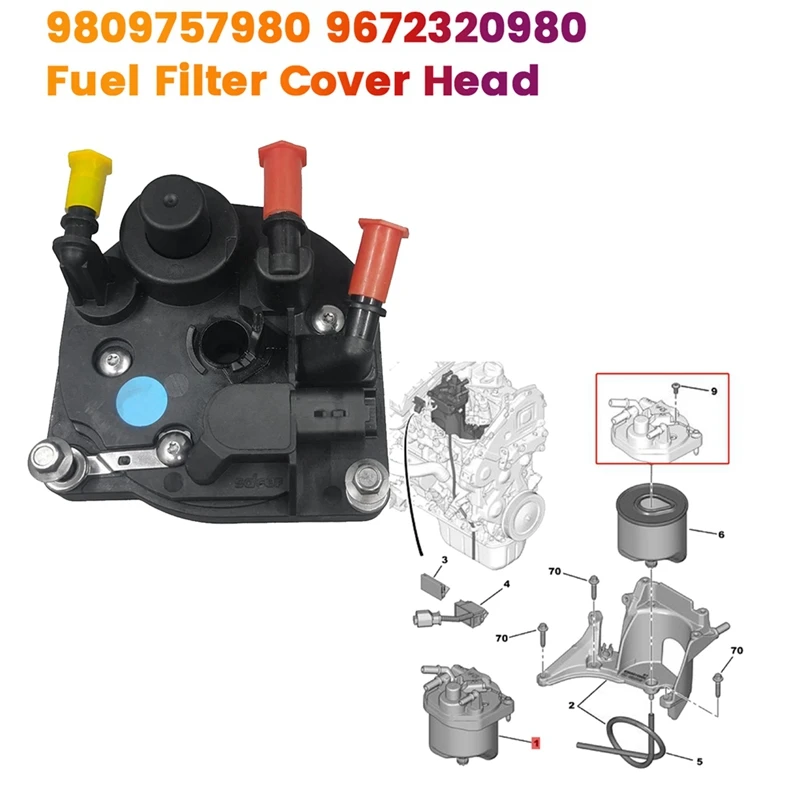 9809757980 Fuel Filter Head Housing Cover For Citroen C3 C4 C5 Peugeot 207 208 3008 5008 9672320980 Diesel Filter Cap
9809757980 Fuel Filter Head Housing Cover For Citroen C3 C4 C5 Peugeot 207 208 3008 5008 9672320980 Diesel Filter Cap