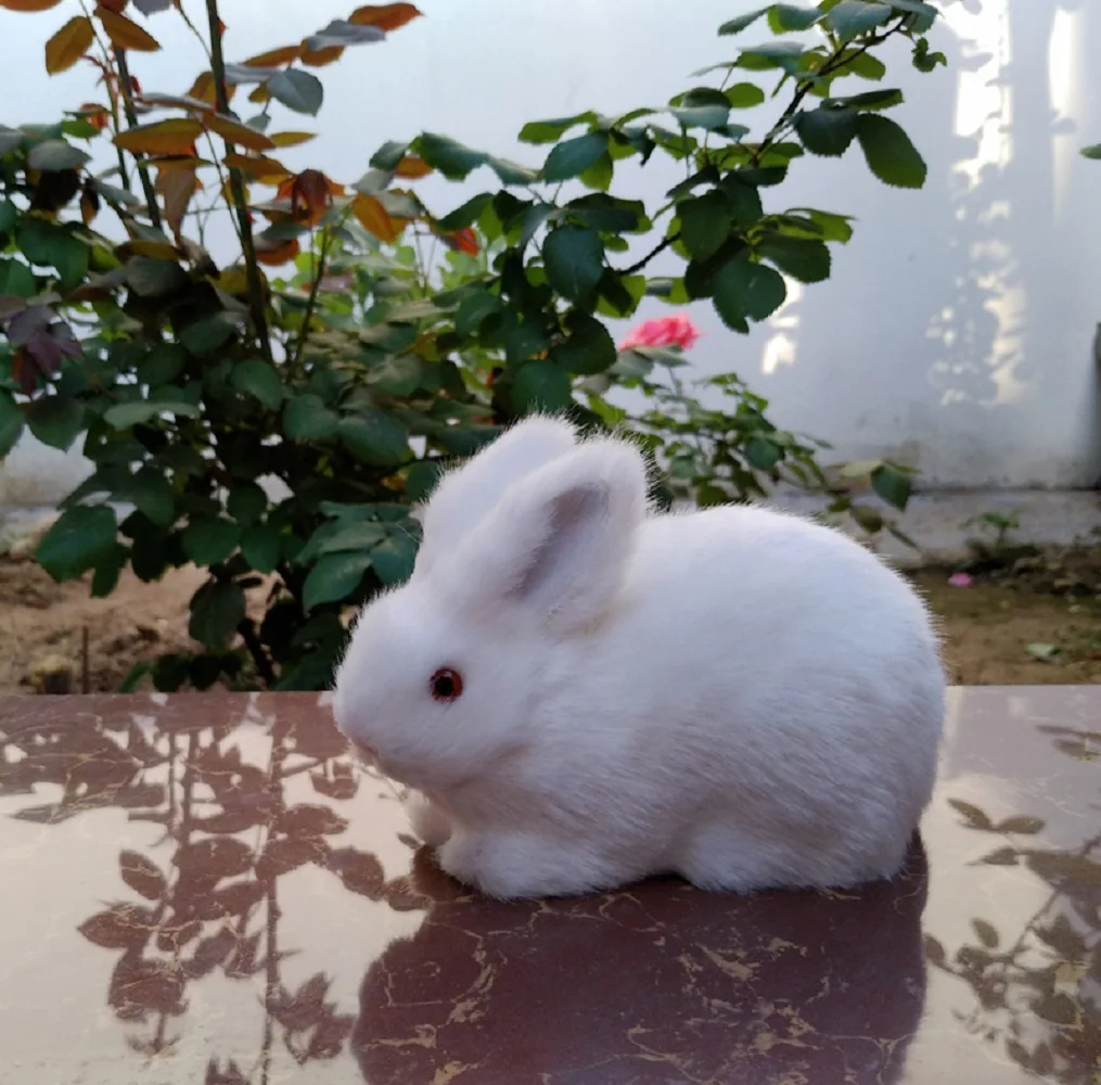 cute simulation prone rabbit model plastic&fur white rabbit toy gift about 14x8x10cm
cute simulation prone rabbit model plastic&fur white rabbit toy gift about 14x8x10cm