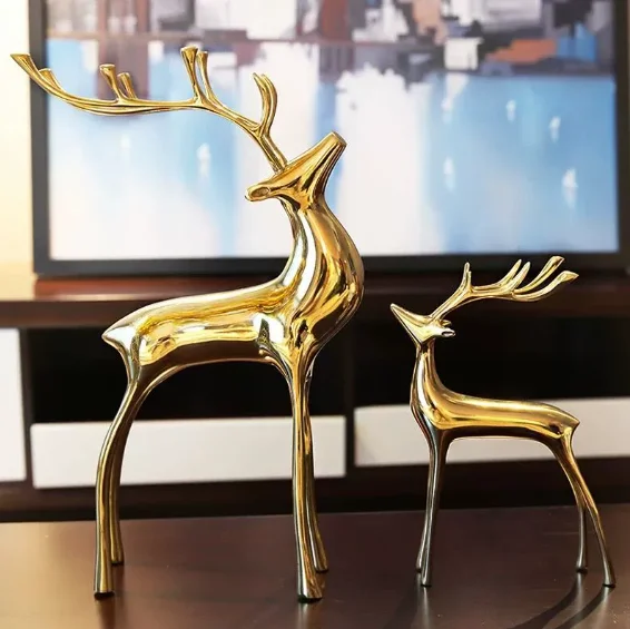 Fengshui Brass Deer Sculpture Metal Decoration Item Home Room Table Furnishing Accessories Study Office Fortune Statue Ornaments
Fengshui Brass Deer Sculpture Metal Decoration Item Home Room Table Furnishing Accessories Study Office Fortune Statue Ornaments