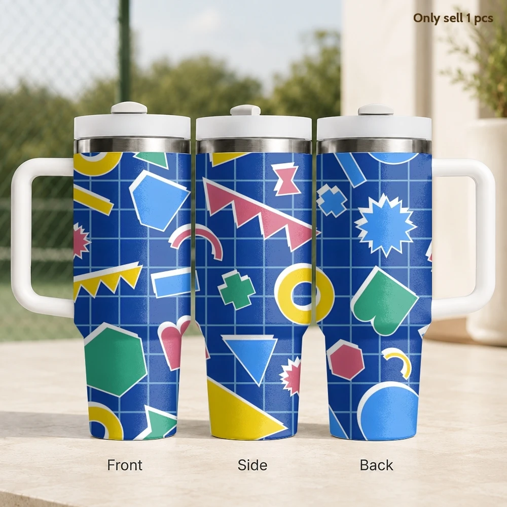 Geometric Patterns Vacuum Flasks 40oz Stainless Steel Insulated Tumbler with Handle Straw Leakproof Cup Daily Travel Mug
Geometric Patterns Vacuum Flasks 40oz Stainless Steel Insulated Tumbler with Handle Straw Leakproof Cup Daily Travel Mug
