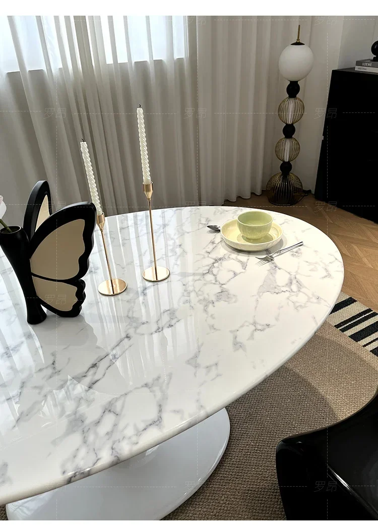 Retro Tulip Marble Dining-Table Light Luxury High-Grade Oval Home Dining Table FT
Retro Tulip Marble Dining-Table Light Luxury High-Grade Oval Home Dining Table FT