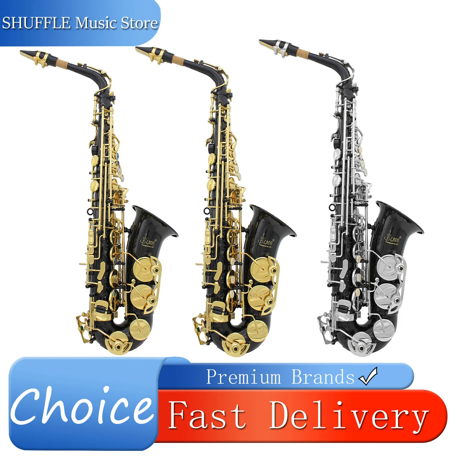 SLADE Alto Saxophone Bb Brass Body Gold Silver Body Engraved Black Saxophone With Cloth Case Professional Woodwind Instrument
SLADE Alto Saxophone Bb Brass Body Gold Silver Body Engraved Black Saxophone With Cloth Case Professional Woodwind Instrument