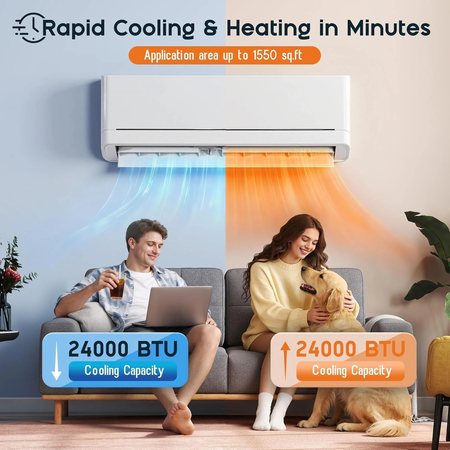 Mini Split Air Conditioner And Heater 24000 BTU SEER2 18 Inverter Energy-Efficient AC with Customized 208-230V
Mini Split Air Conditioner And Heater 24000 BTU SEER2 18 Inverter Energy-Efficient AC with Customized 208-230V