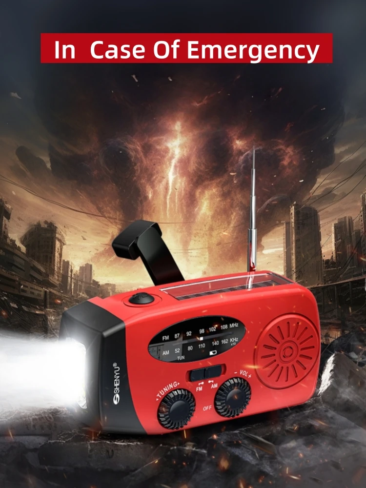 Outdoor Radio Flashlight Multifunctional hand-cranked Solar LED Lighting Camping Emergency Combat Survival Equipment Power Bank
Outdoor Radio Flashlight Multifunctional hand-cranked Solar LED Lighting Camping Emergency Combat Survival Equipment Power Bank