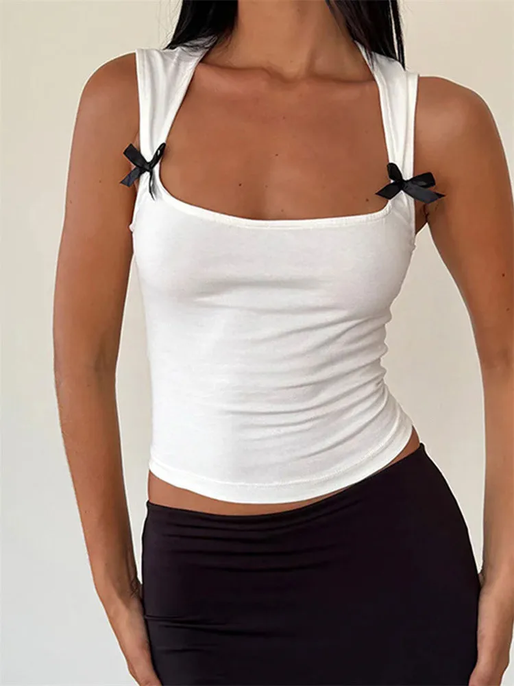 2024 women's wear chic, fashionable, sweet, sleeveless mini bow, minority design slimming summer vest
2024 women's wear chic, fashionable, sweet, sleeveless mini bow, minority design slimming summer vest