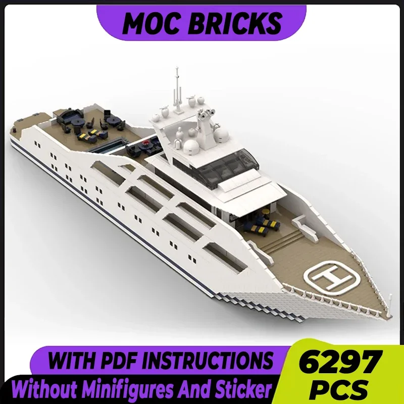 Модель военного корабля Moc, строительные кирпичи, роскошные супер яхта, технология, модульные блоки, подарки, рождественские игрушки, наборы «сделай сам», сборка
Модель военного корабля Moc, строительные кирпичи, роскошные супер яхта, технология, модульные блоки, подарки, рождественские игрушки, наборы «сделай сам», сборка