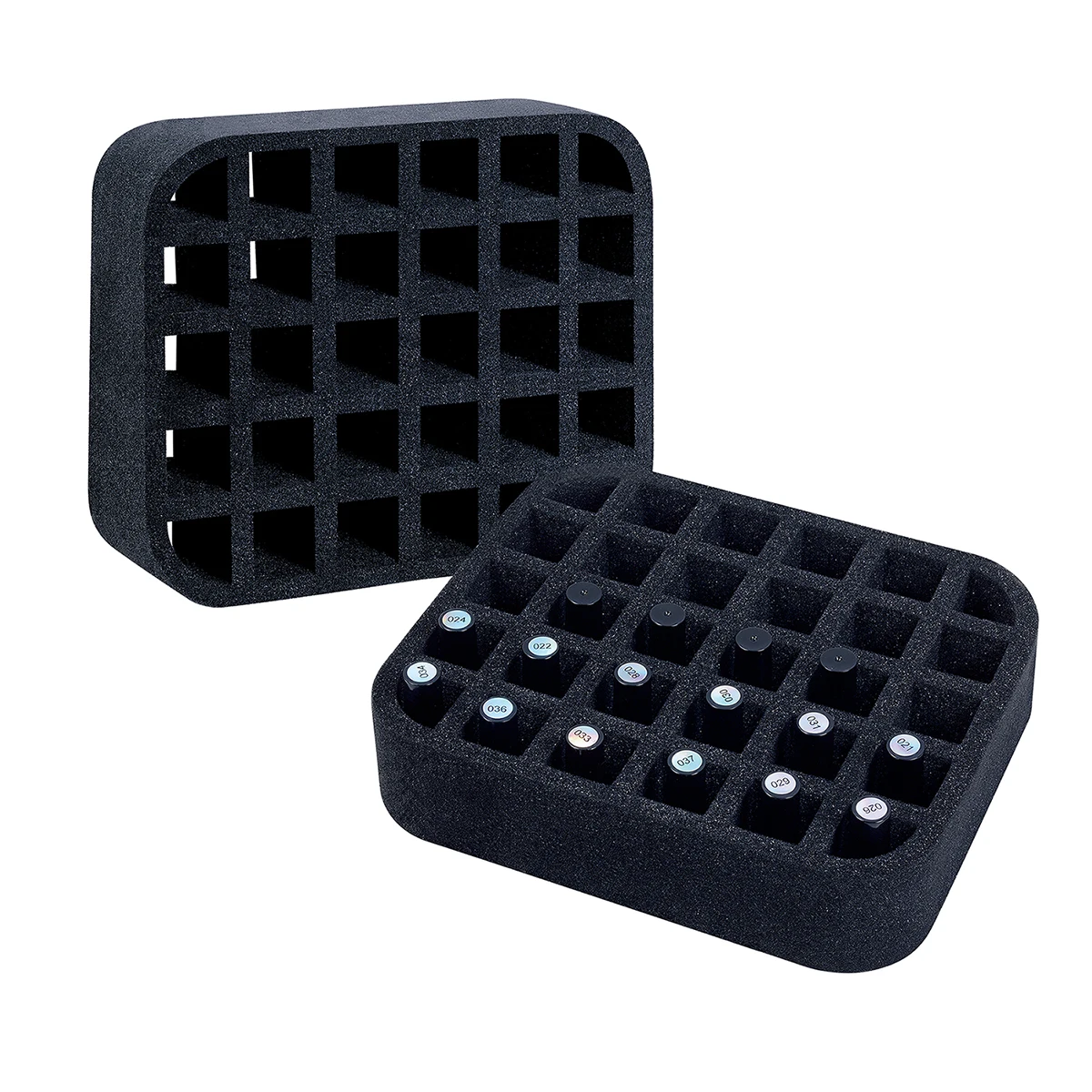1 Box 30-slot foam padded removable bottom divider holds 30 bottom 15 ml bottles of nail polish or essential oil storage tool
1 Box 30-slot foam padded removable bottom divider holds 30 bottom 15 ml bottles of nail polish or essential oil storage tool