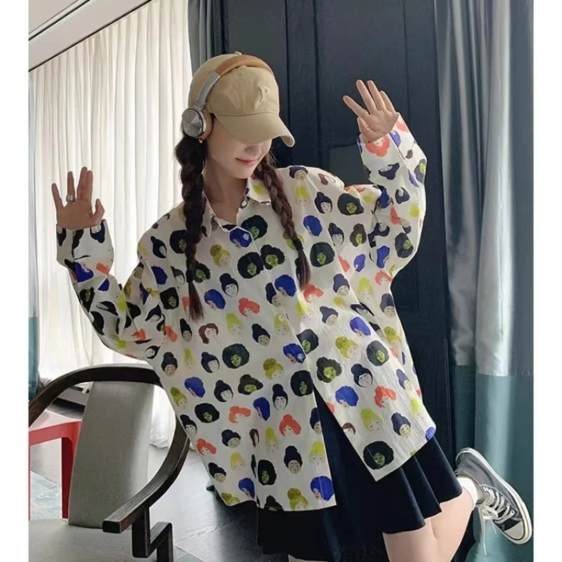 2023 New Spring and Autumn Cute Age Reducing Cartoon Pattern Loose Casual French Printing Simple Versatile Women's Shirt
2023 New Spring and Autumn Cute Age Reducing Cartoon Pattern Loose Casual French Printing Simple Versatile Women's Shirt