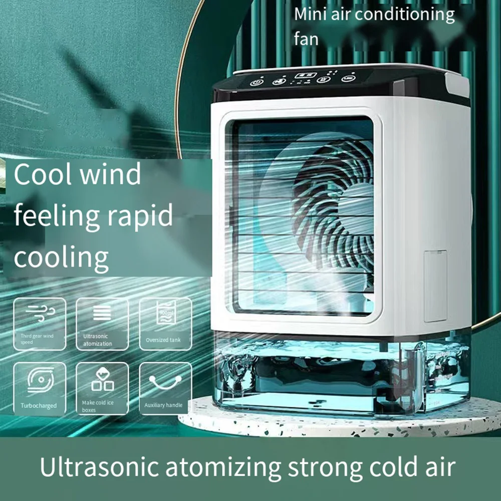 Desktop Humidification Fan Air Cooling Fan with Water Ice Tank Light Spray Fan for Home Office Car Small Air Cooler
Desktop Humidification Fan Air Cooling Fan with Water Ice Tank Light Spray Fan for Home Office Car Small Air Cooler
