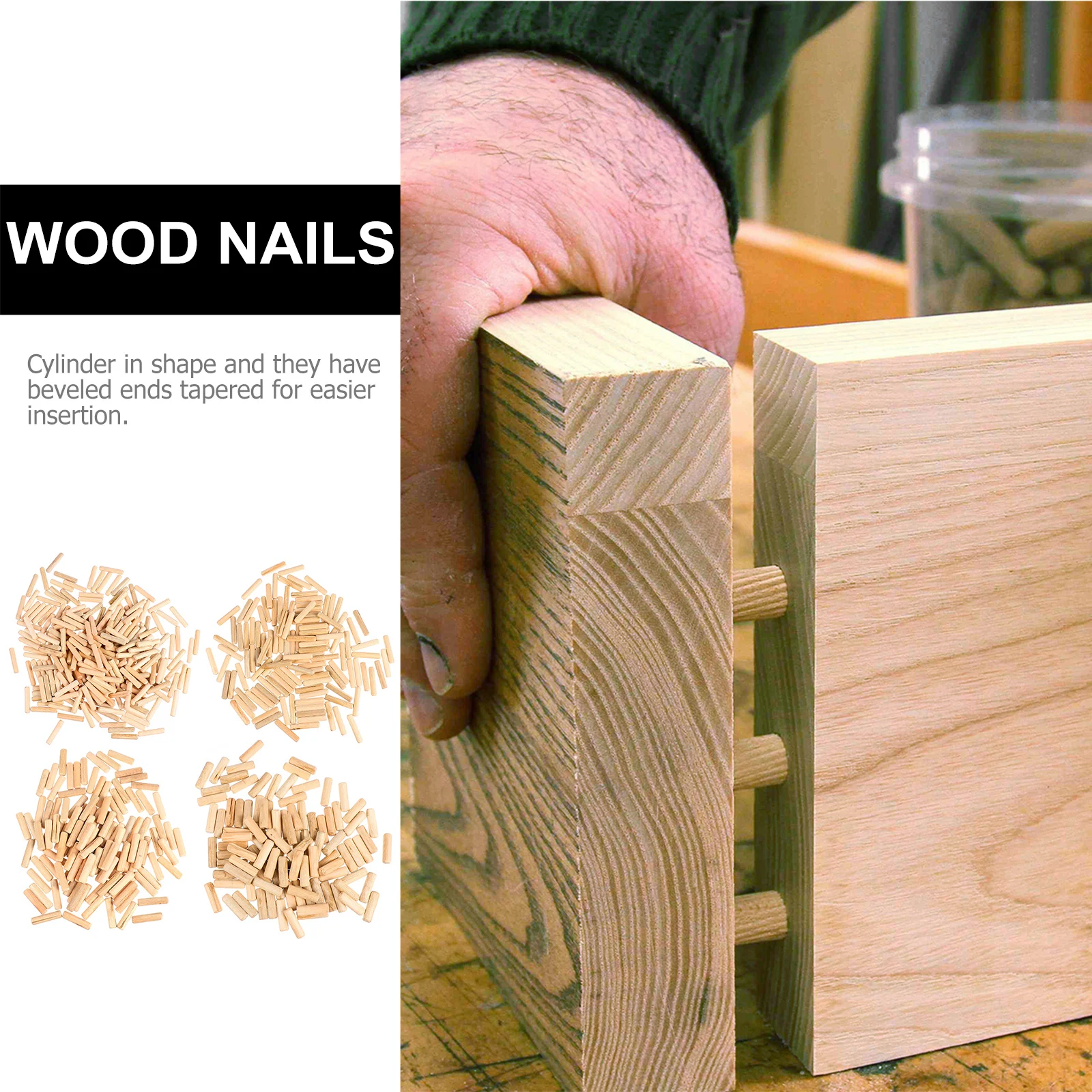 500 Pcs Wood Dowels Wooden Shaft Connectors Strong Hardwood Cylindrical Beveled Ends Furniture Joints Repair Reusable Round 
500 Pcs Wood Dowels Wooden Shaft Connectors Strong Hardwood Cylindrical Beveled Ends Furniture Joints Repair Reusable Round