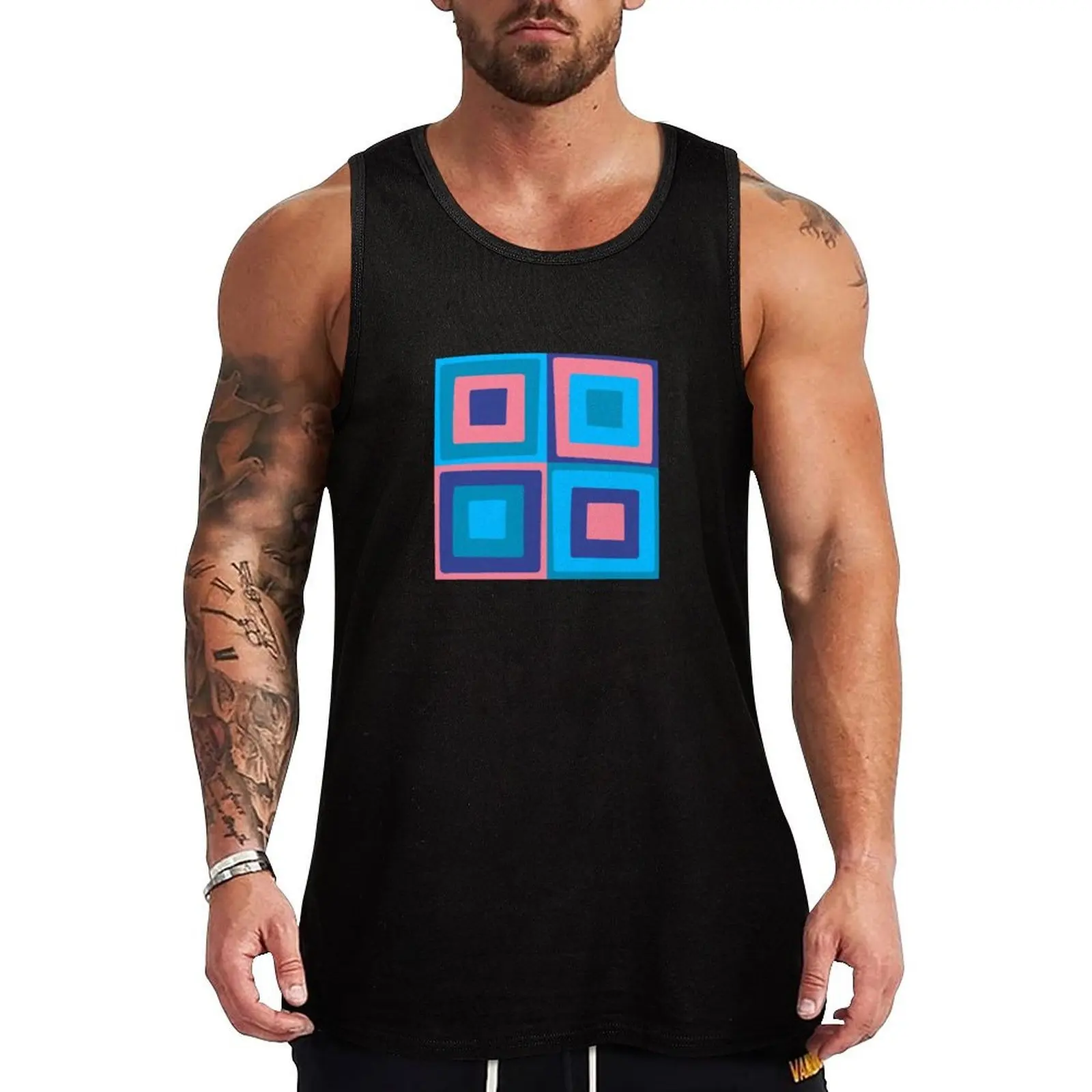 Mid-Century Mod Pod Vibrant Geometric Squares Tank Top Men's sleeveless t-shirt fashion 2025 man Men's singlets
Mid-Century Mod Pod Vibrant Geometric Squares Tank Top Men's sleeveless t-shirt fashion 2025 man Men's singlets