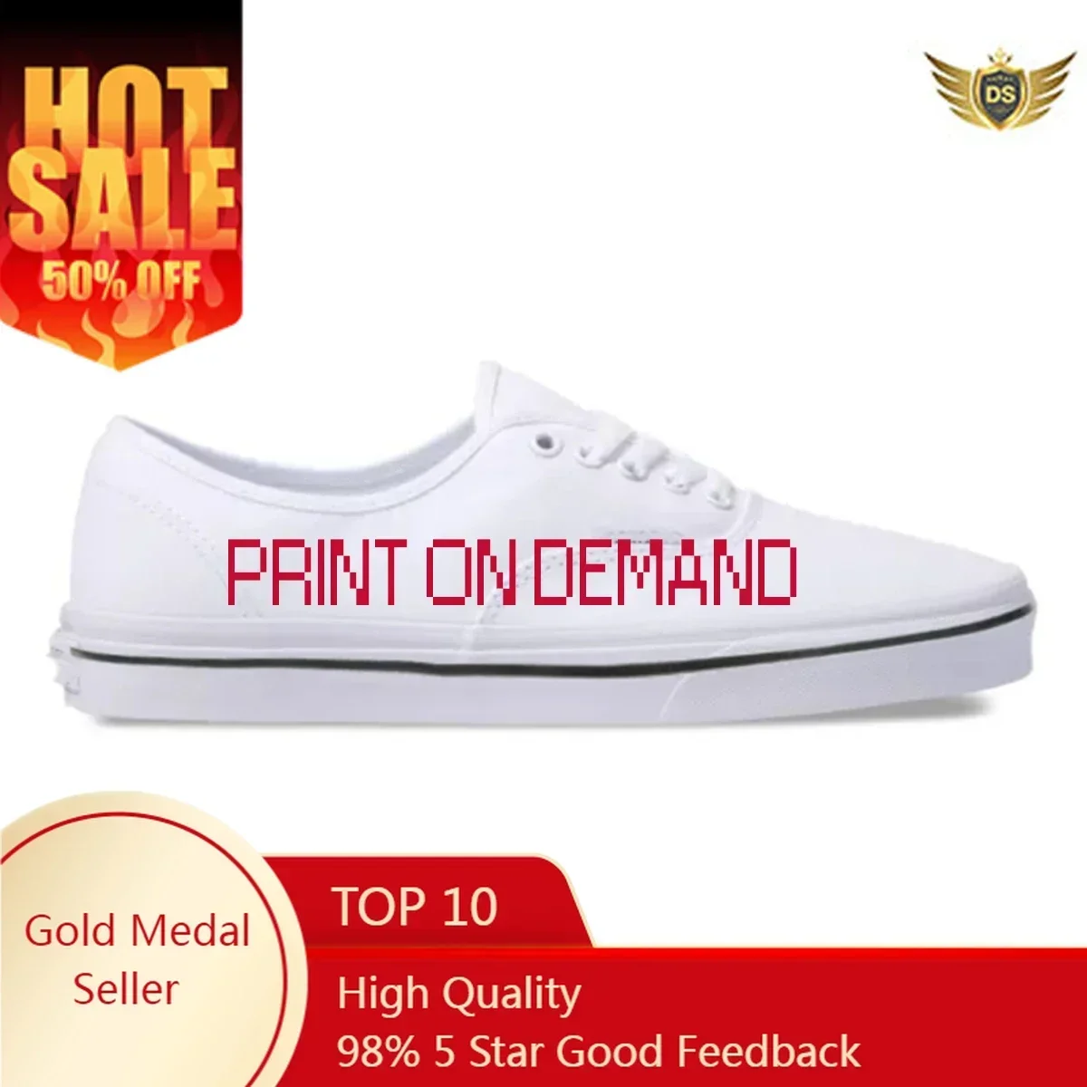 Custom Shoes Unisex Classic Shoes Fashion Lace-Up Casual Canvas Sneakers For Women Customized Logo/Text Print On Demand
Custom Shoes Unisex Classic Shoes Fashion Lace-Up Casual Canvas Sneakers For Women Customized Logo/Text Print On Demand