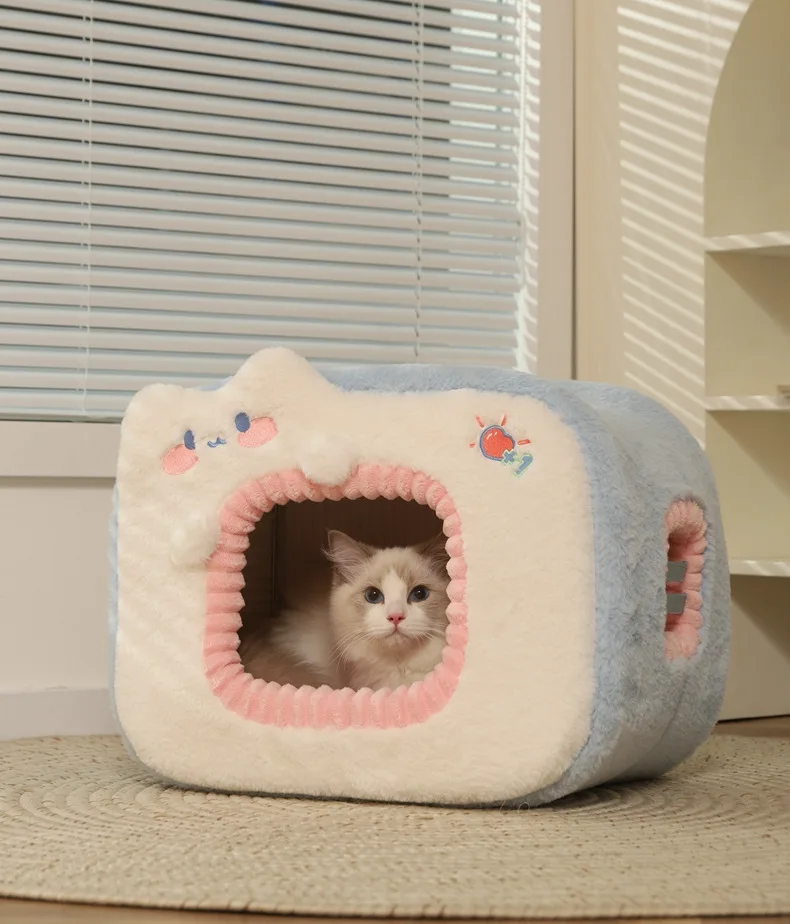 Super Cat Bed Warm Sleeping Cat Nest Soft Long Plush Best Pet Dog Bed for Dogs Basket Cushion Cat Bed Cat Mat Animals Sleeping 
Super Cat Bed Warm Sleeping Cat Nest Soft Long Plush Best Pet Dog Bed for Dogs Basket Cushion Cat Bed Cat Mat Animals Sleeping