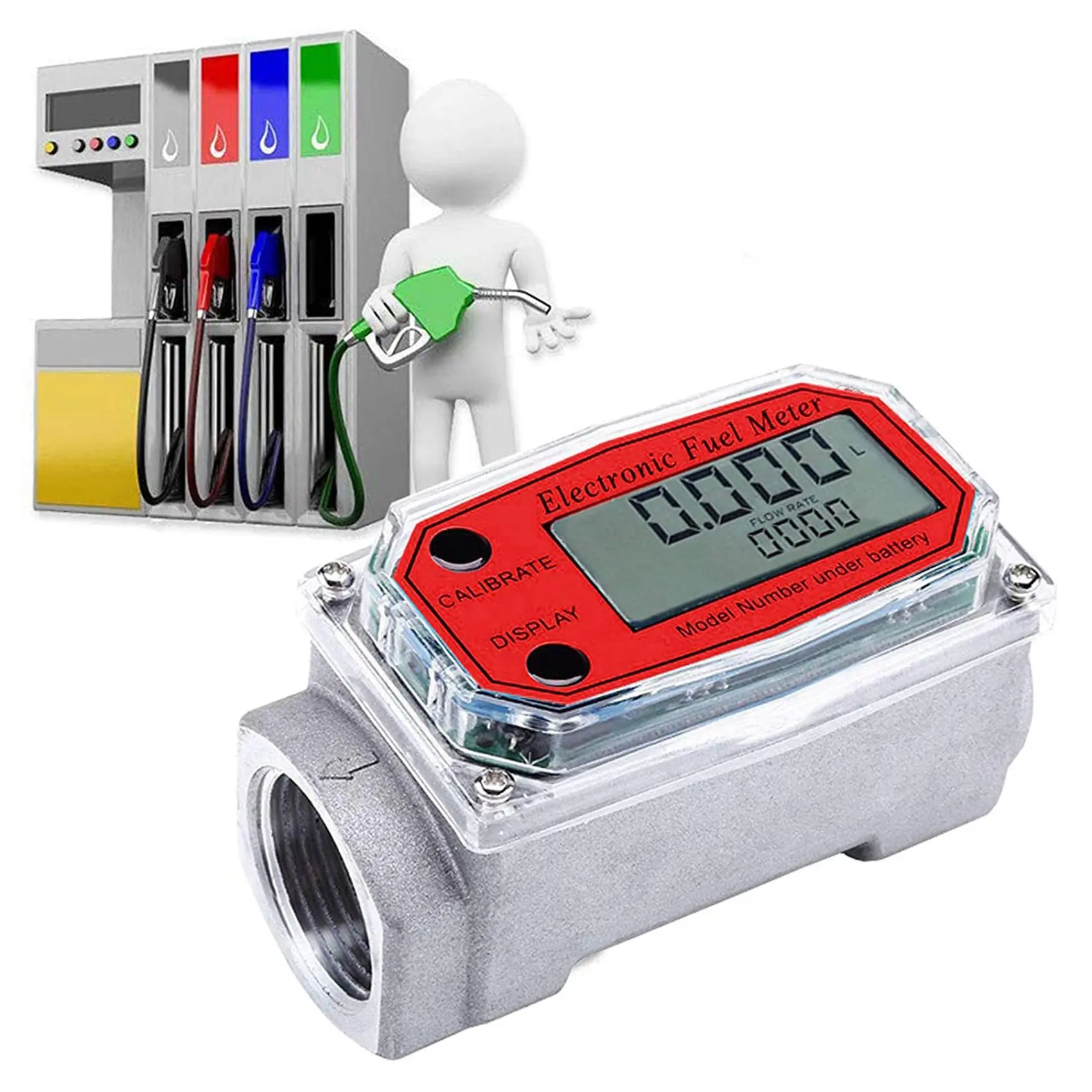 2Pcs 1 Inch Digital Turbine Flowmeter Digital LCD Display With NPT Counter Fuel Flowmeter For Measuring Engine Oil-B09B
2Pcs 1 Inch Digital Turbine Flowmeter Digital LCD Display With NPT Counter Fuel Flowmeter For Measuring Engine Oil-B09B