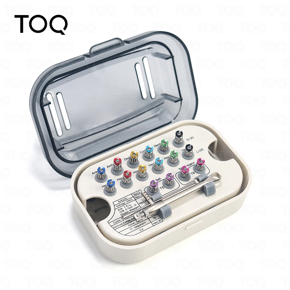 Dental Universal Implant Torque Wrench Kit 10-70NCM Ratchet with 16Pcs Screwdrivers Dentistry Lab Restoration Repair Tool
Dental Universal Implant Torque Wrench Kit 10-70NCM Ratchet with 16Pcs Screwdrivers Dentistry Lab Restoration Repair Tool