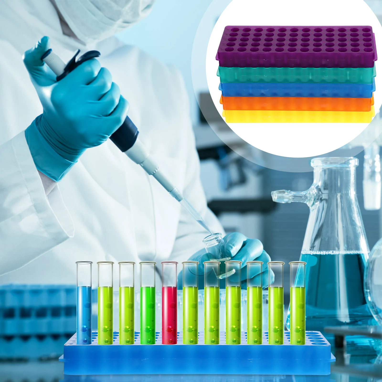 5 PCS Tube Racks Thickened Tube Holders Laboratory Scientific Experiment Accessory 0.5ml/1.5ml
5 PCS Tube Racks Thickened Tube Holders Laboratory Scientific Experiment Accessory 0.5ml/1.5ml