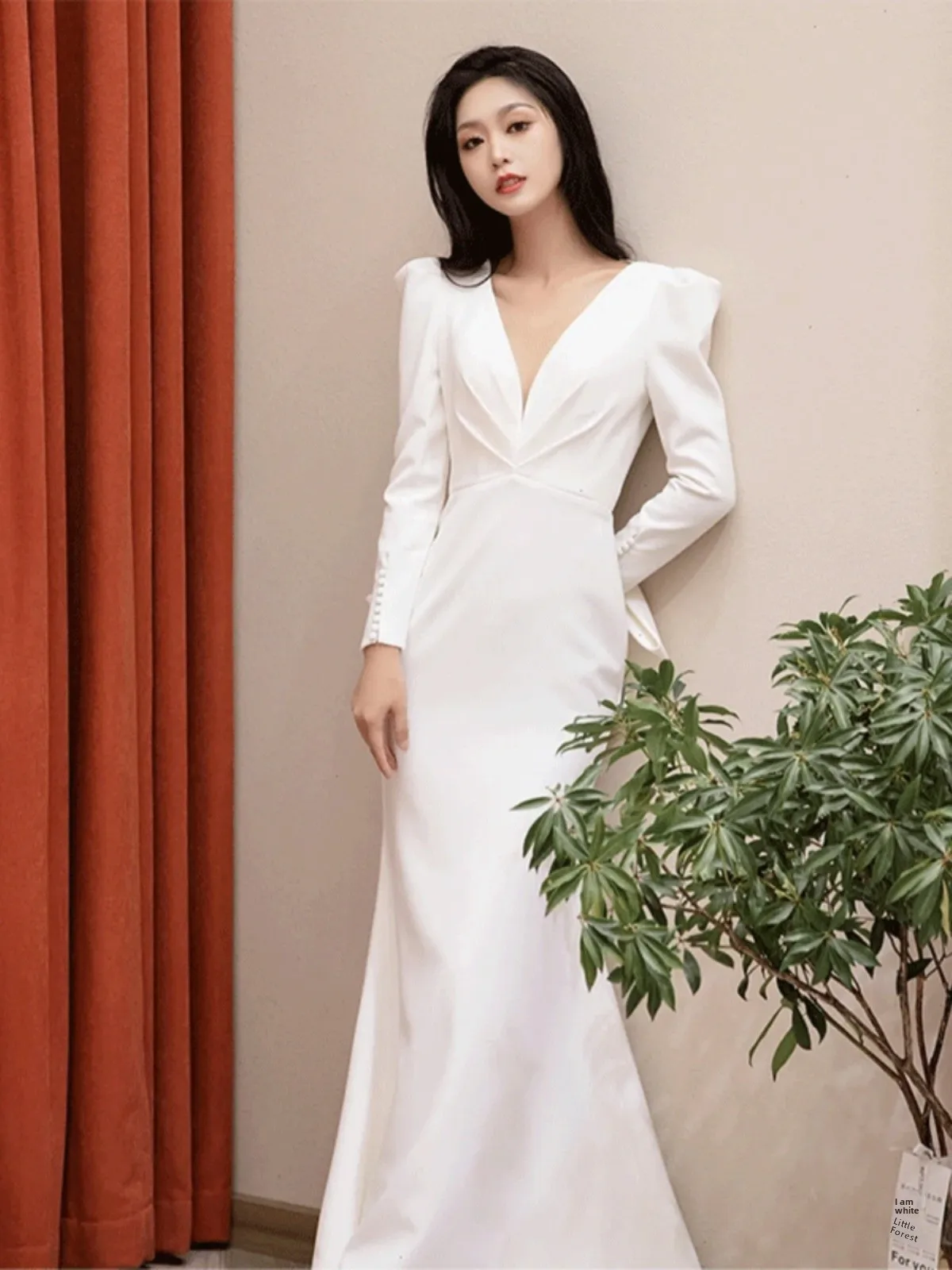 Ele Simple Long Sve Light Wedding Dr Satin Surface Engagement Bride White Tailored Winter Ball Gown Soft Polyester
Ele Simple Long Sve Light Wedding Dr Satin Surface Engagement Bride White Tailored Winter Ball Gown Soft Polyester