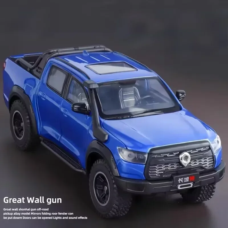 Масштабная модель пикапа GWM POER Vanguard 1:24, литая металлическая внедорожная машинка с имитацией звука и света, игрушка для детей, подарок
Масштабная модель пикапа GWM POER Vanguard 1:24, литая металлическая внедорожная машинка с имитацией звука и света, игрушка для детей, подарок