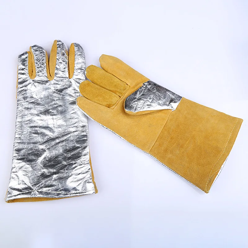 Wholesale Heat Resistant Insulated Aluminum Foil Welding Gloves for Boiler Steel Smelting Labor Protection
Wholesale Heat Resistant Insulated Aluminum Foil Welding Gloves for Boiler Steel Smelting Labor Protection