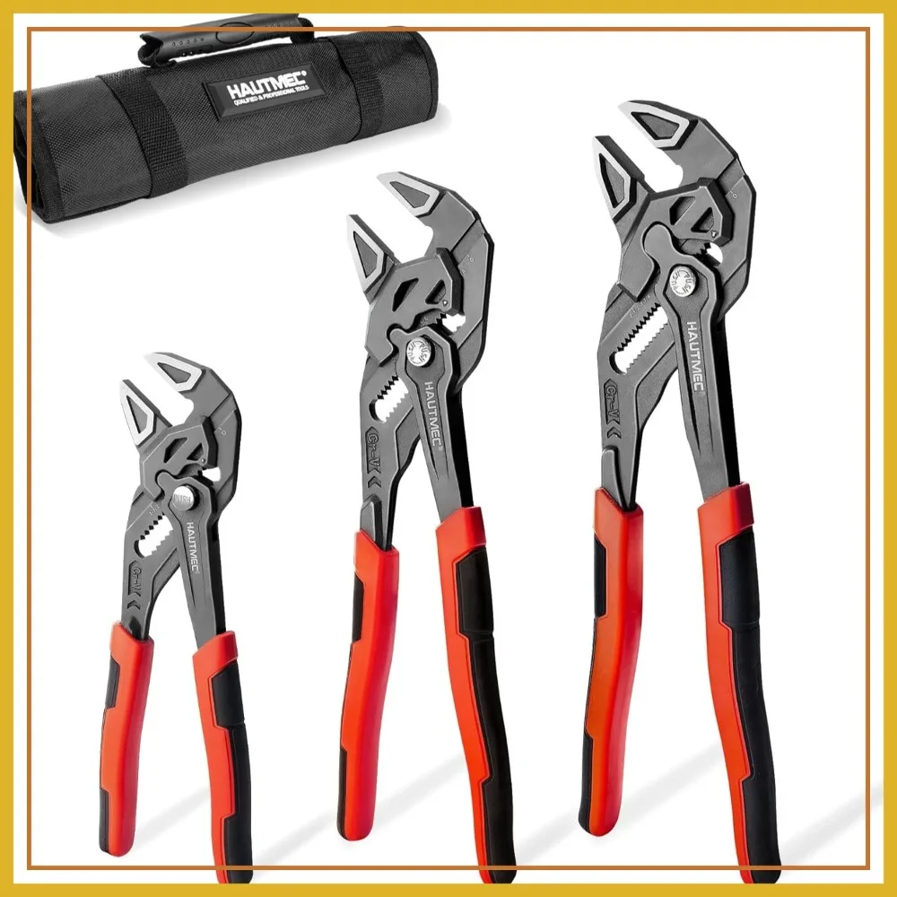 3PCS Adjustable Pliers Wrench Set (7 10 12") Smooth Jaw Parallel Pliers CR-V Steel Rust-Resistant SAE/Metric Scale Storage Pouch
3PCS Adjustable Pliers Wrench Set (7 10 12") Smooth Jaw Parallel Pliers CR-V Steel Rust-Resistant SAE/Metric Scale Storage Pouch