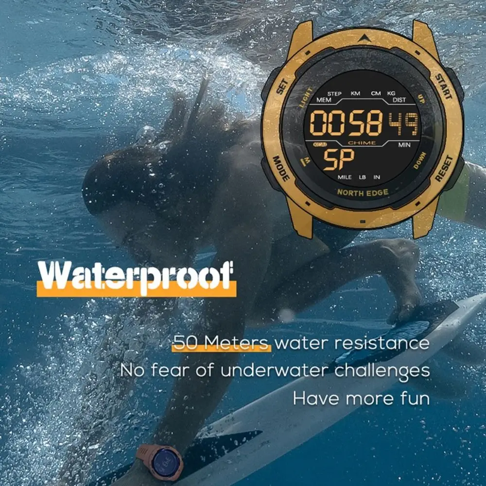 Waterproof 50m Smart Watch Dual Time Shock Resistant Digital Watch Digital Alarm Rubber Strap Clock Fitness Training
Waterproof 50m Smart Watch Dual Time Shock Resistant Digital Watch Digital Alarm Rubber Strap Clock Fitness Training