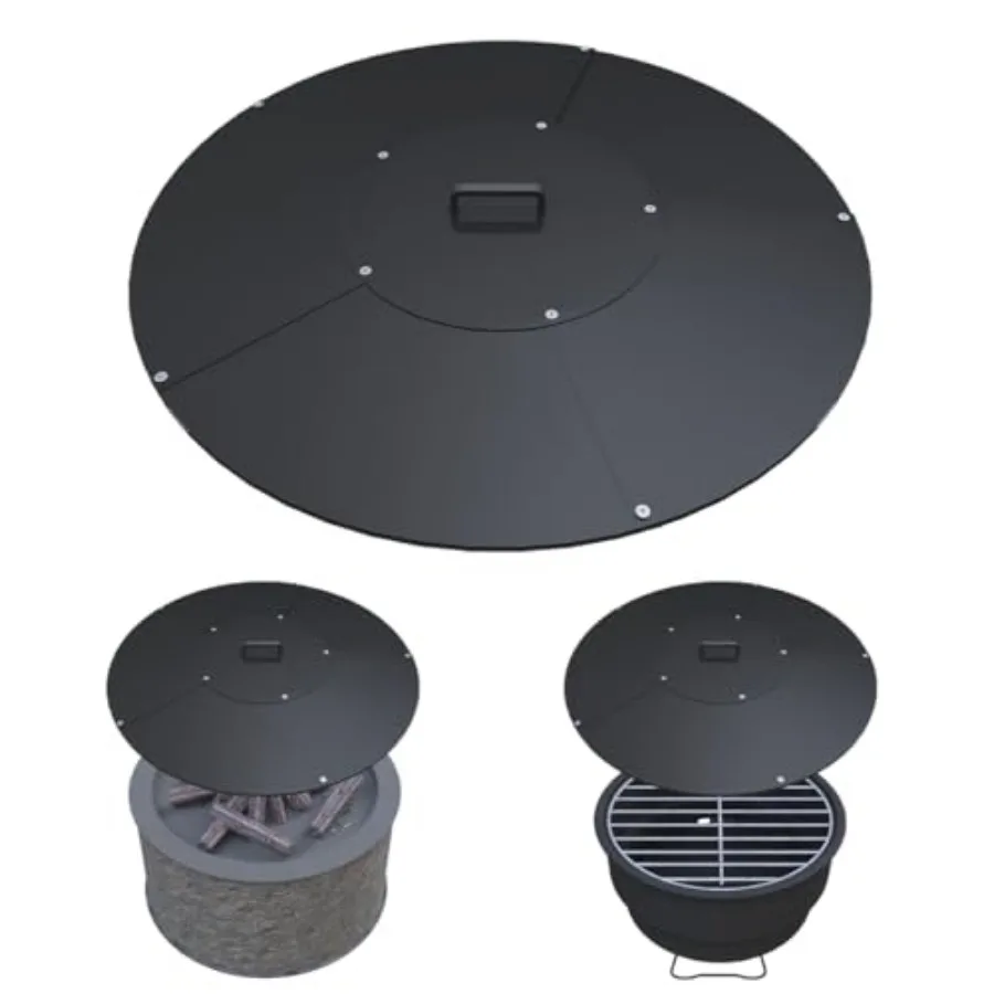 32" Round Fire Pit Lid Fits for Bonfire Pits up to 30" Metal Cover with Handle All-Weather Resistance Outdoor Firepit Accessory
32" Round Fire Pit Lid Fits for Bonfire Pits up to 30" Metal Cover with Handle All-Weather Resistance Outdoor Firepit Accessory