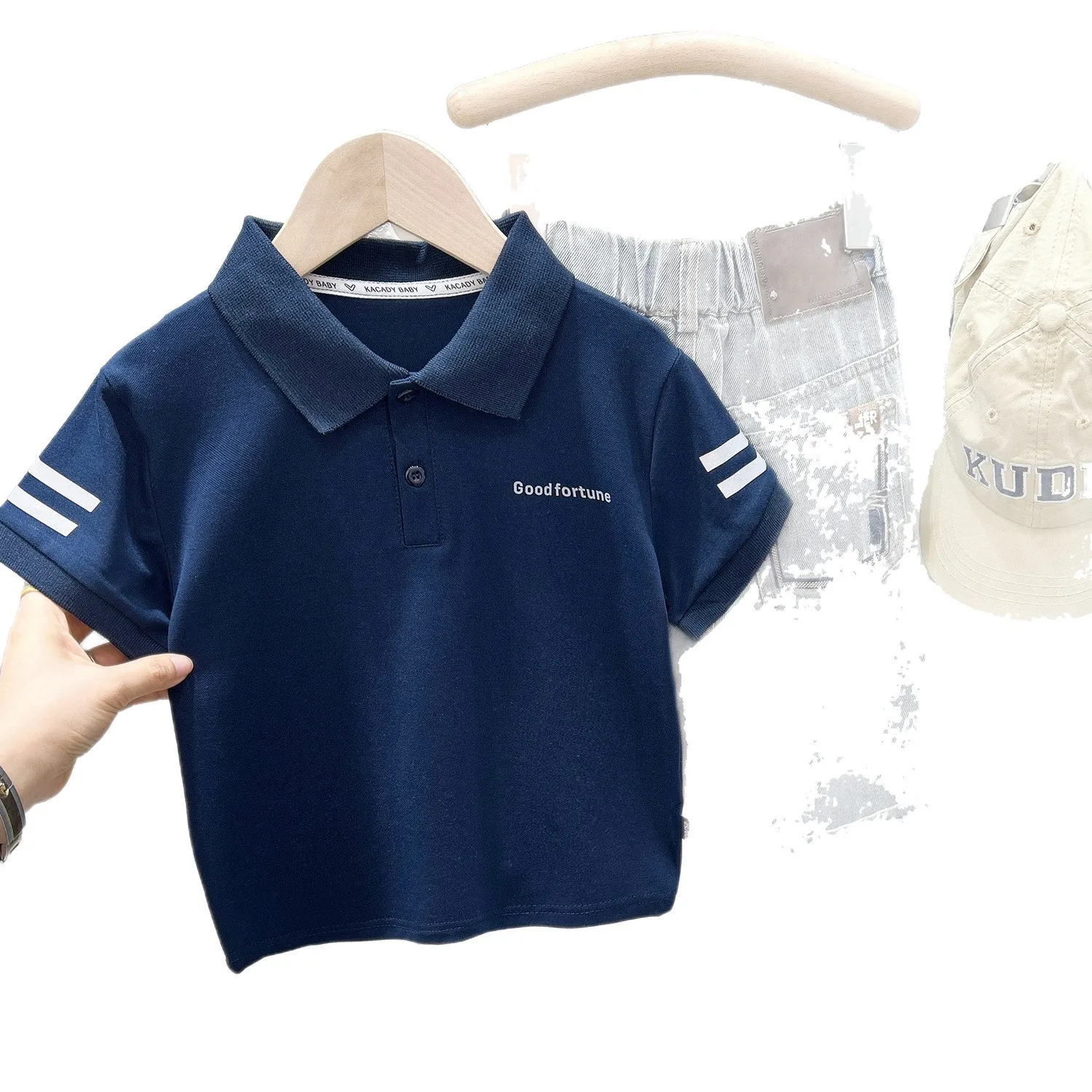 Summer Student T-shirt For Children British Style 2026 Summer New Style two bar short sleeved polo shirt trend
Summer Student T-shirt For Children British Style 2026 Summer New Style two bar short sleeved polo shirt trend