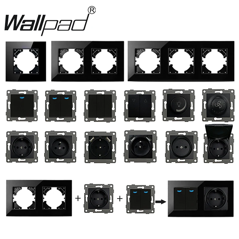 Round Box Black EU Glass Panel USB Socket 1 2 3 Gang with LED CAT6 RJ45 PC TV ST DIY Parts Electrical Outlets Free Wall Mounted
Round Box Black EU Glass Panel USB Socket 1 2 3 Gang with LED CAT6 RJ45 PC TV ST DIY Parts Electrical Outlets Free Wall Mounted
