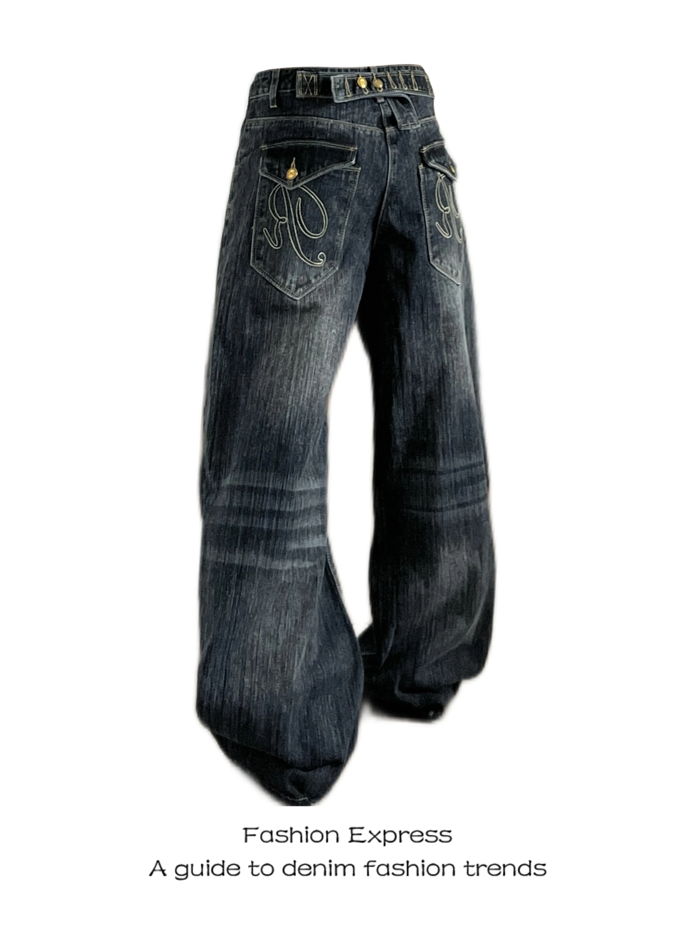 American Style High Waist Wide Leg Jeans Women Summer Vintage Paris Button Design Sexy Washed Loose Match All Cotton Denim
American Style High Waist Wide Leg Jeans Women Summer Vintage Paris Button Design Sexy Washed Loose Match All Cotton Denim