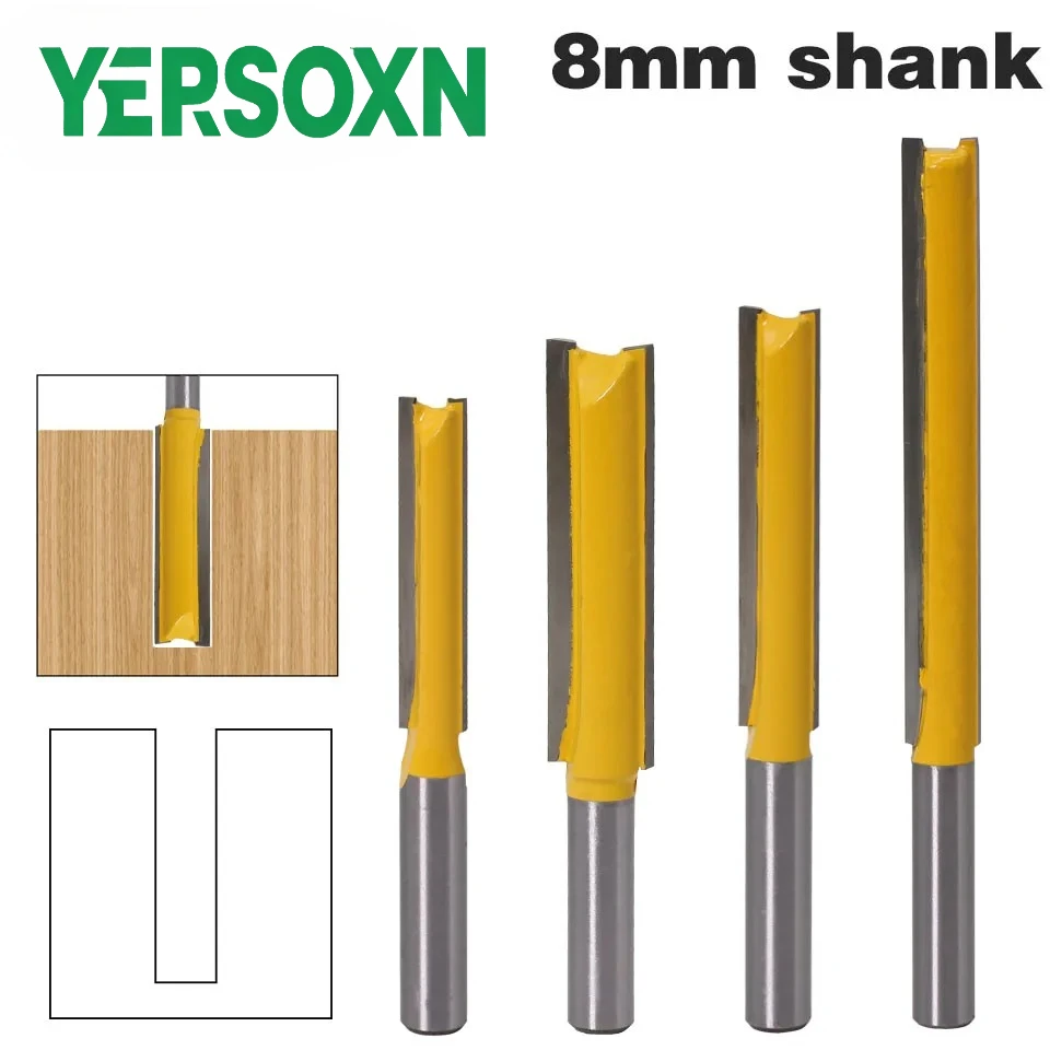 1pc 8mm Shank Extra Long Blade Straight Router Bit Double Flute Straight Bit Router Bit Milling Cutter for Woodworking Groove
1pc 8mm Shank Extra Long Blade Straight Router Bit Double Flute Straight Bit Router Bit Milling Cutter for Woodworking Groove