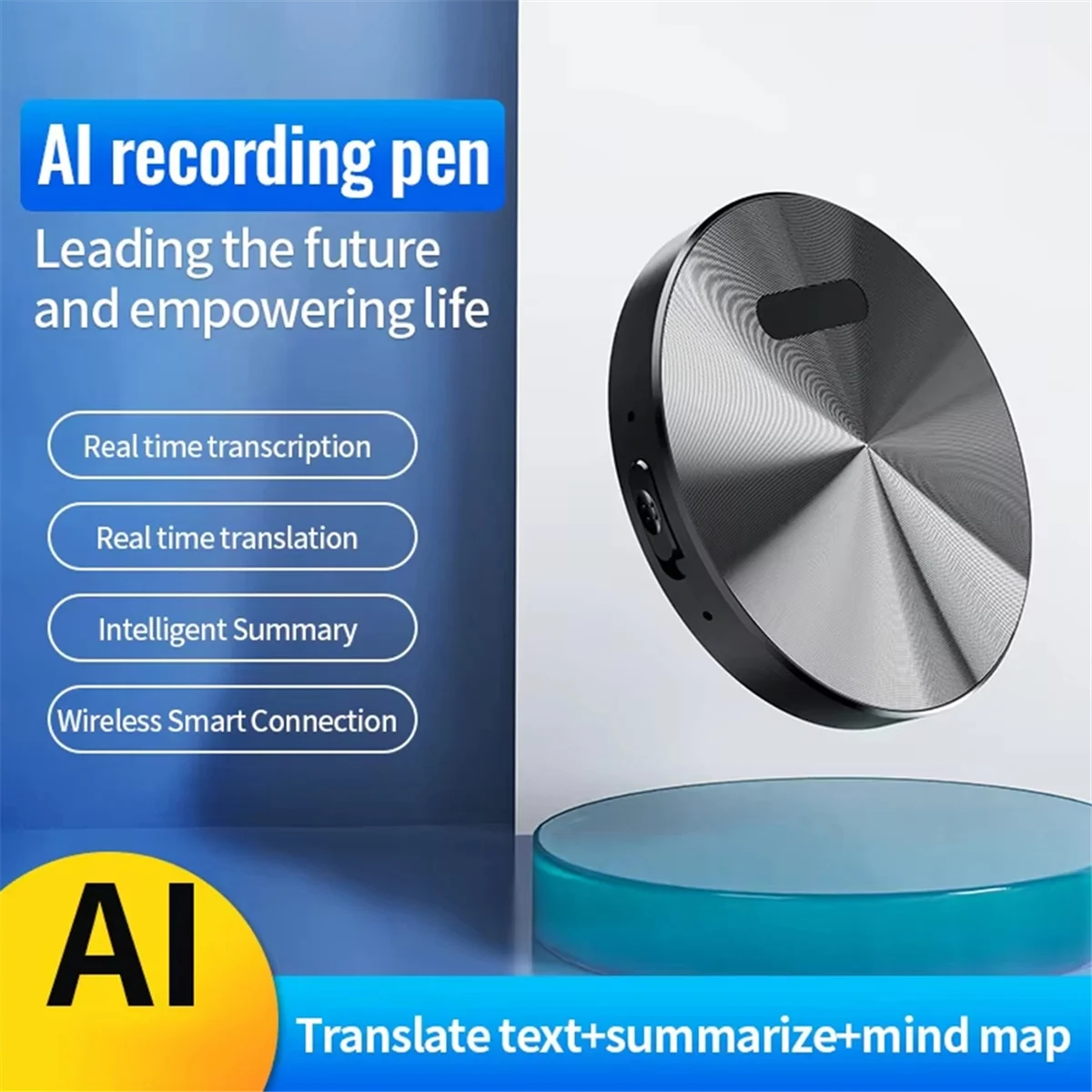 Mini AI — разговорный диктофон с чатомGPT — интеллектуальная функция транскрипции с поддержкой - Y18A
Mini AI — разговорный диктофон с чатомGPT — интеллектуальная функция транскрипции с поддержкой - Y18A