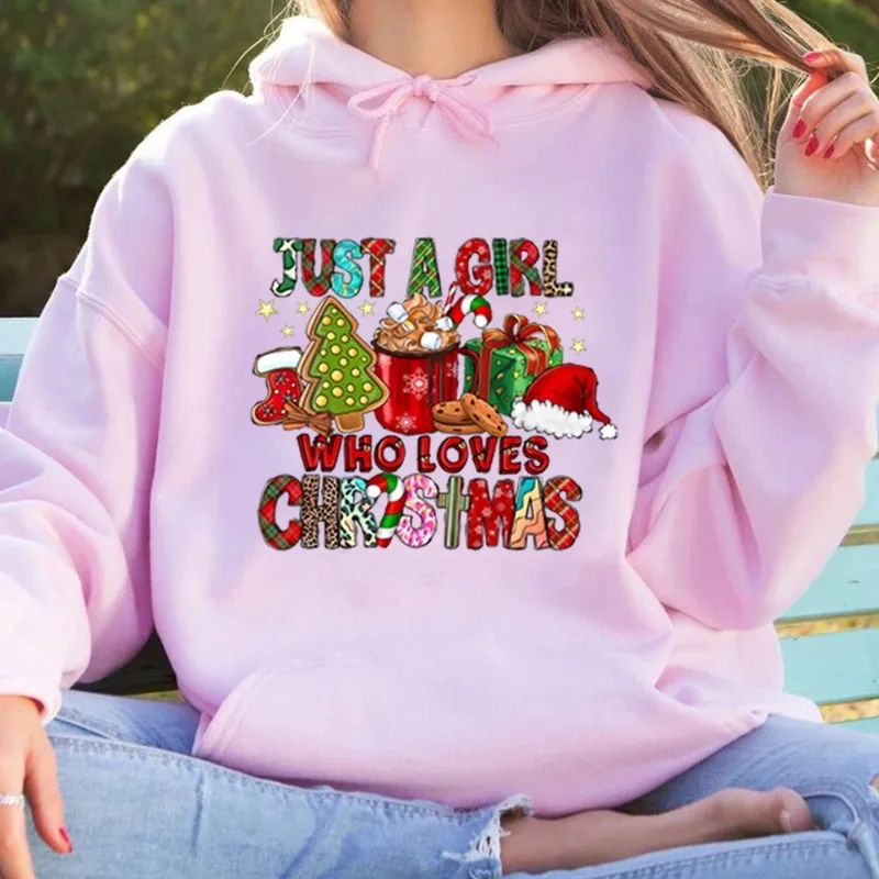 Женская рождественская толстовка с капюшоном и надписью «Just A Girl Who Loves Christmas»
Женская рождественская толстовка с капюшоном и надписью «Just A Girl Who Loves Christmas»