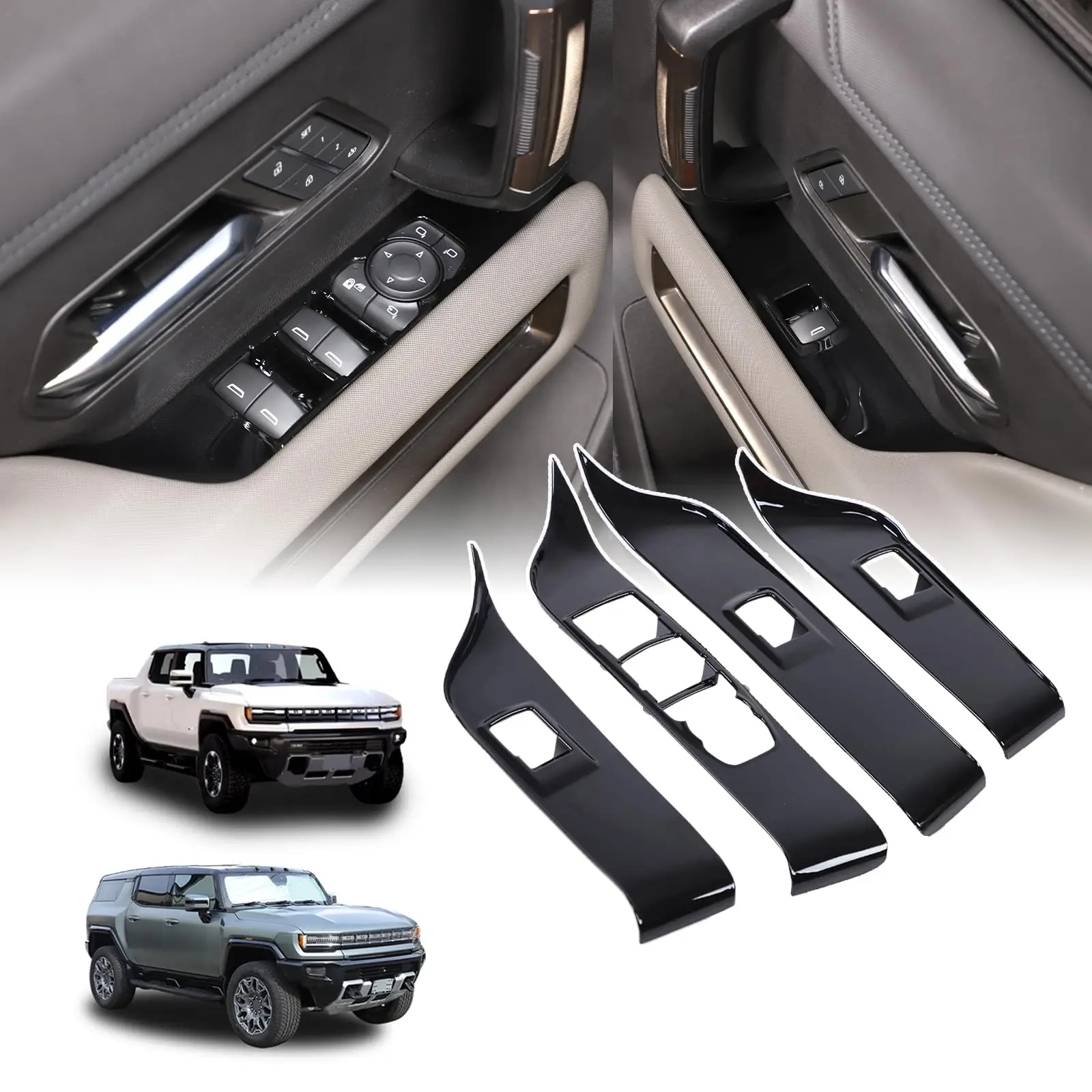 Black ABS Door Panel Trim For Window Control Switches 4-Door SUV Pickup 2022-2025 Carbon Fiber Style
Black ABS Door Panel Trim For Window Control Switches 4-Door SUV Pickup 2022-2025 Carbon Fiber Style
