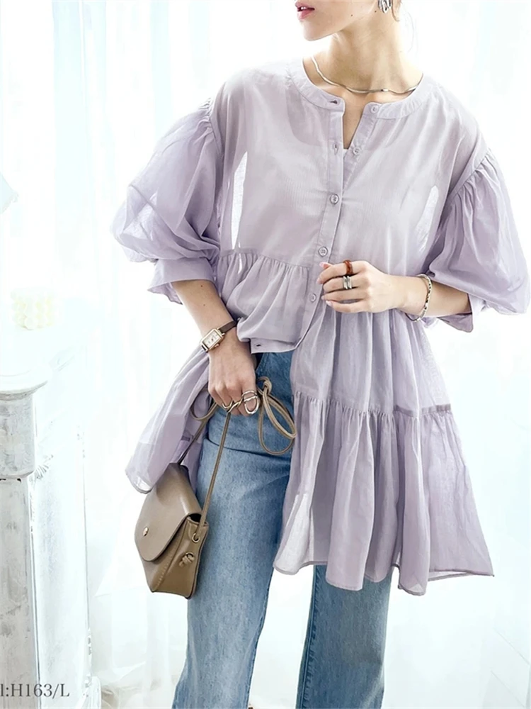 Summer Women Blouse Spring Shirt Female Woman Blouse Maxi Blusas Chiffon Casual Elegant Vintage Long Sleeve Oversize Loose White
Summer Women Blouse Spring Shirt Female Woman Blouse Maxi Blusas Chiffon Casual Elegant Vintage Long Sleeve Oversize Loose White