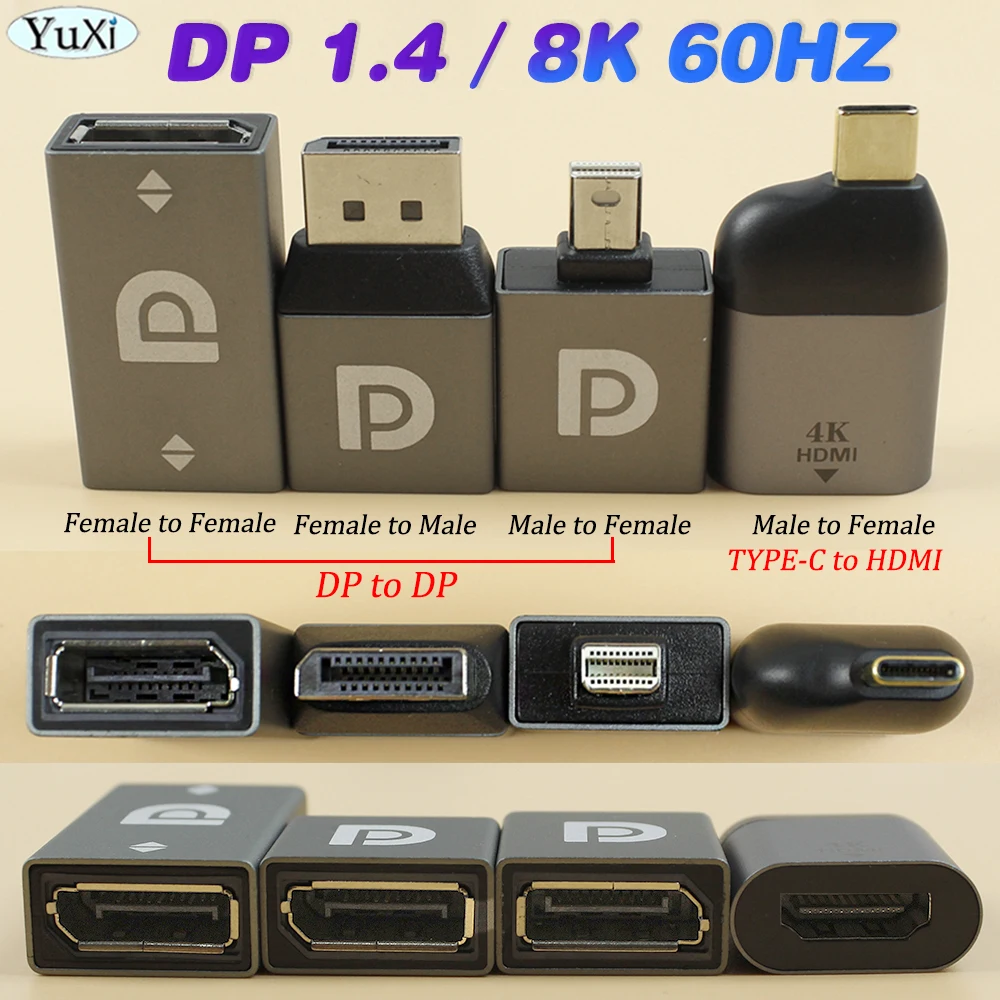 1Pc Displayport Adapter 8K DP 1.4 Female to Male Extention Coupler Convertor DP 1.4 For DP Cable Extension Transfer For TV
1Pc Displayport Adapter 8K DP 1.4 Female to Male Extention Coupler Convertor DP 1.4 For DP Cable Extension Transfer For TV