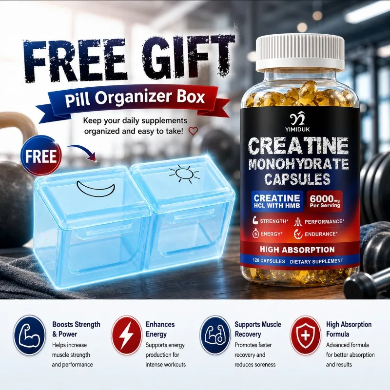 High Absorption Creatine Capsules, with Mixed Creatine, Vitamin E, Boost Muscle Growth, Extend Workout, Accelerate Recovery
High Absorption Creatine Capsules, with Mixed Creatine, Vitamin E, Boost Muscle Growth, Extend Workout, Accelerate Recovery