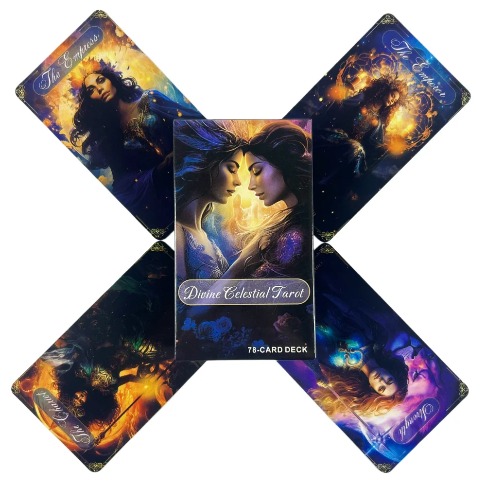 Divine Celestial Tarot English Visions Divination Board Game with 78 Cards for Family Party Fortune Telling High Quality Edition
Divine Celestial Tarot English Visions Divination Board Game with 78 Cards for Family Party Fortune Telling High Quality Edition