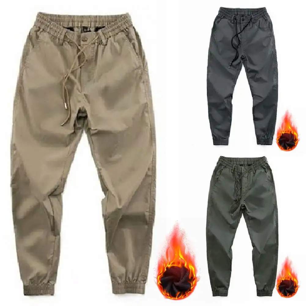 Cargo Pants Drawstring Coldproof Autumn Plush Lining Ankle Tied Long Pants for Jogging
Cargo Pants Drawstring Coldproof Autumn Plush Lining Ankle Tied Long Pants for Jogging