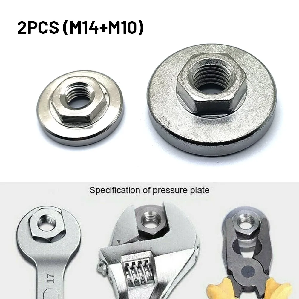2Pcs M10 M14 Thread Angle Grinder Flange Nut Set Tools Power Tool Replacement For Bosch Makita.
2Pcs M10 M14 Thread Angle Grinder Flange Nut Set Tools Power Tool Replacement For Bosch Makita.