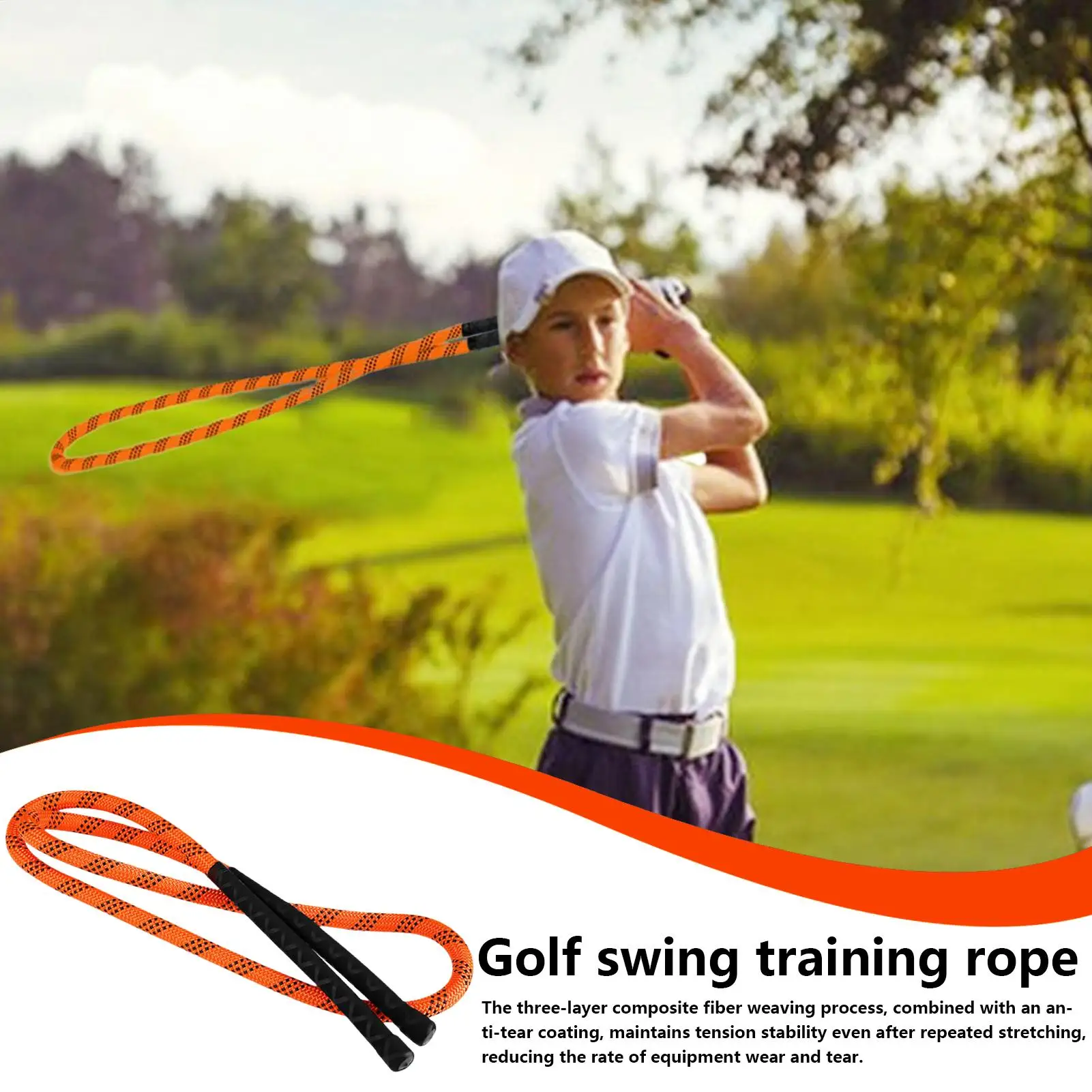 Golf Swing Training Aid Swing Fitness Rope Golf Practice Equipment Correction Rope For Outdoor Indoor Home Course Backyard
Golf Swing Training Aid Swing Fitness Rope Golf Practice Equipment Correction Rope For Outdoor Indoor Home Course Backyard
