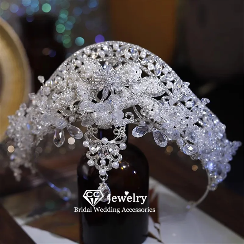 CC Luxury Crowns Women Hair Accessories Wedding Headpiece Engagement Jewelry Bridal Jewelry Imitation Pearl Coronets Crown AN403
CC Luxury Crowns Women Hair Accessories Wedding Headpiece Engagement Jewelry Bridal Jewelry Imitation Pearl Coronets Crown AN403
