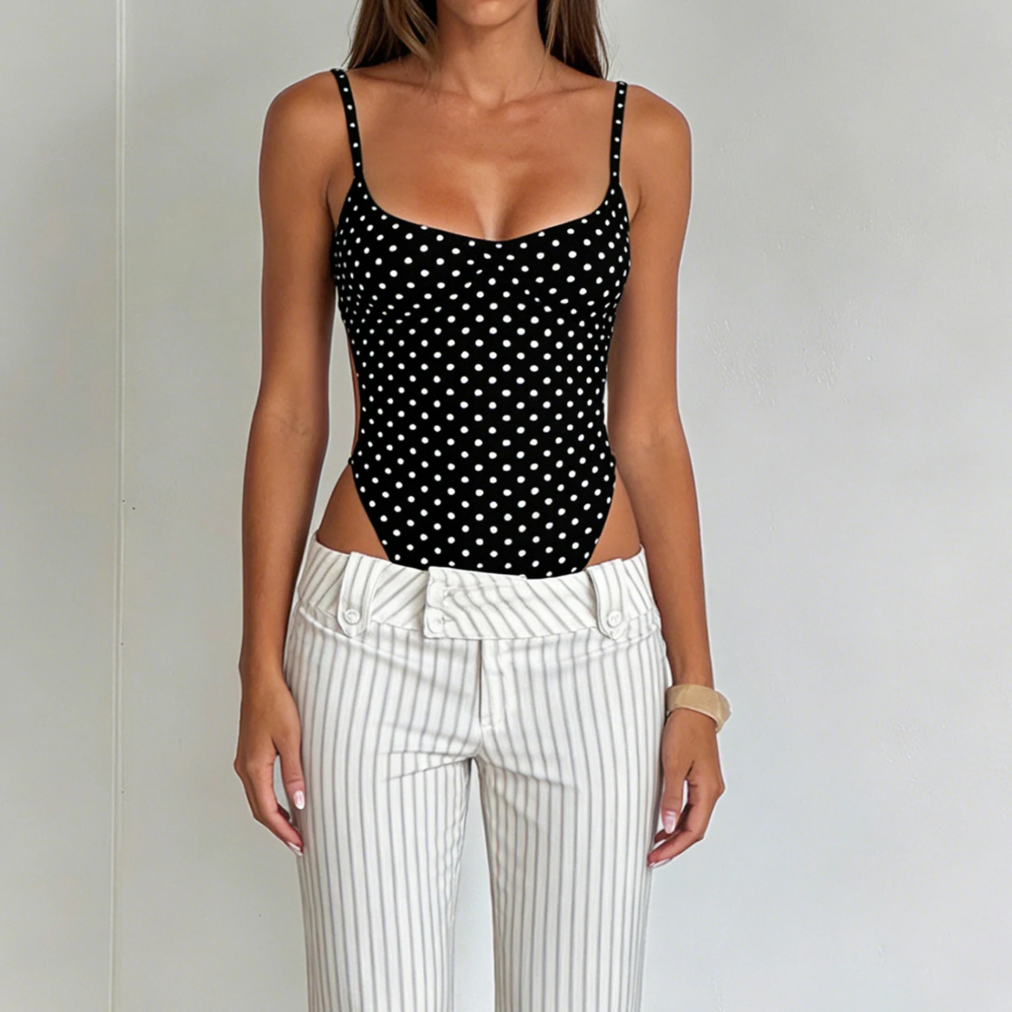 SUCHCUTE Sexy Polka-dot Print Backless Jumpsuit For Women Y2k Aesthetic Rompers Party Club Bodysuits Summer One-piece Suit Chic
SUCHCUTE Sexy Polka-dot Print Backless Jumpsuit For Women Y2k Aesthetic Rompers Party Club Bodysuits Summer One-piece Suit Chic