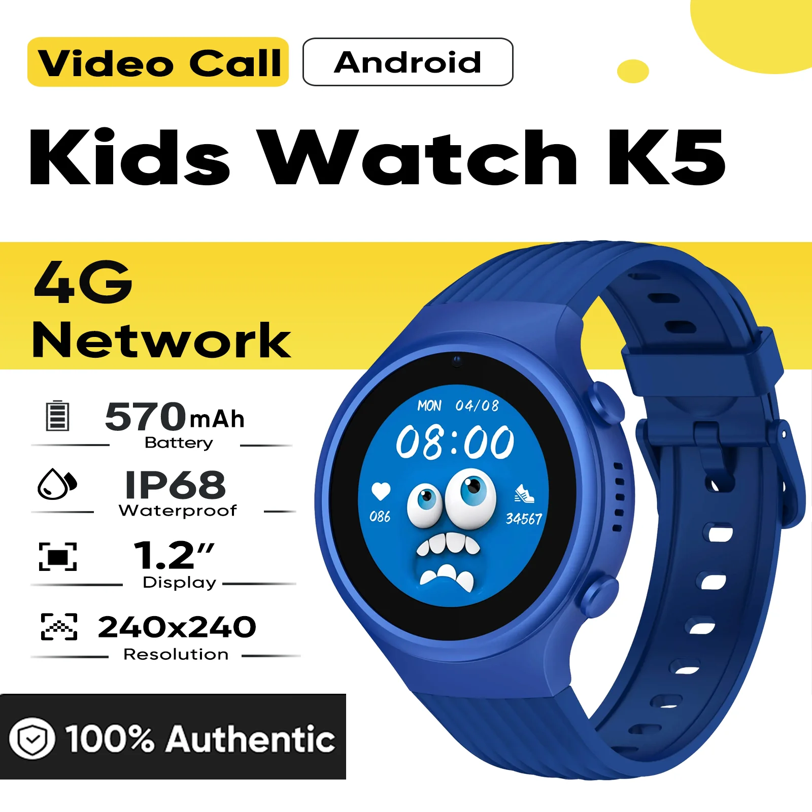 Original 4G Kids Watch K5 GPS Location Tracke Sim Card SmartWatch Camera Video Call Phone Watch Waterproof Watch Chidlren Gifts
Original 4G Kids Watch K5 GPS Location Tracke Sim Card SmartWatch Camera Video Call Phone Watch Waterproof Watch Chidlren Gifts