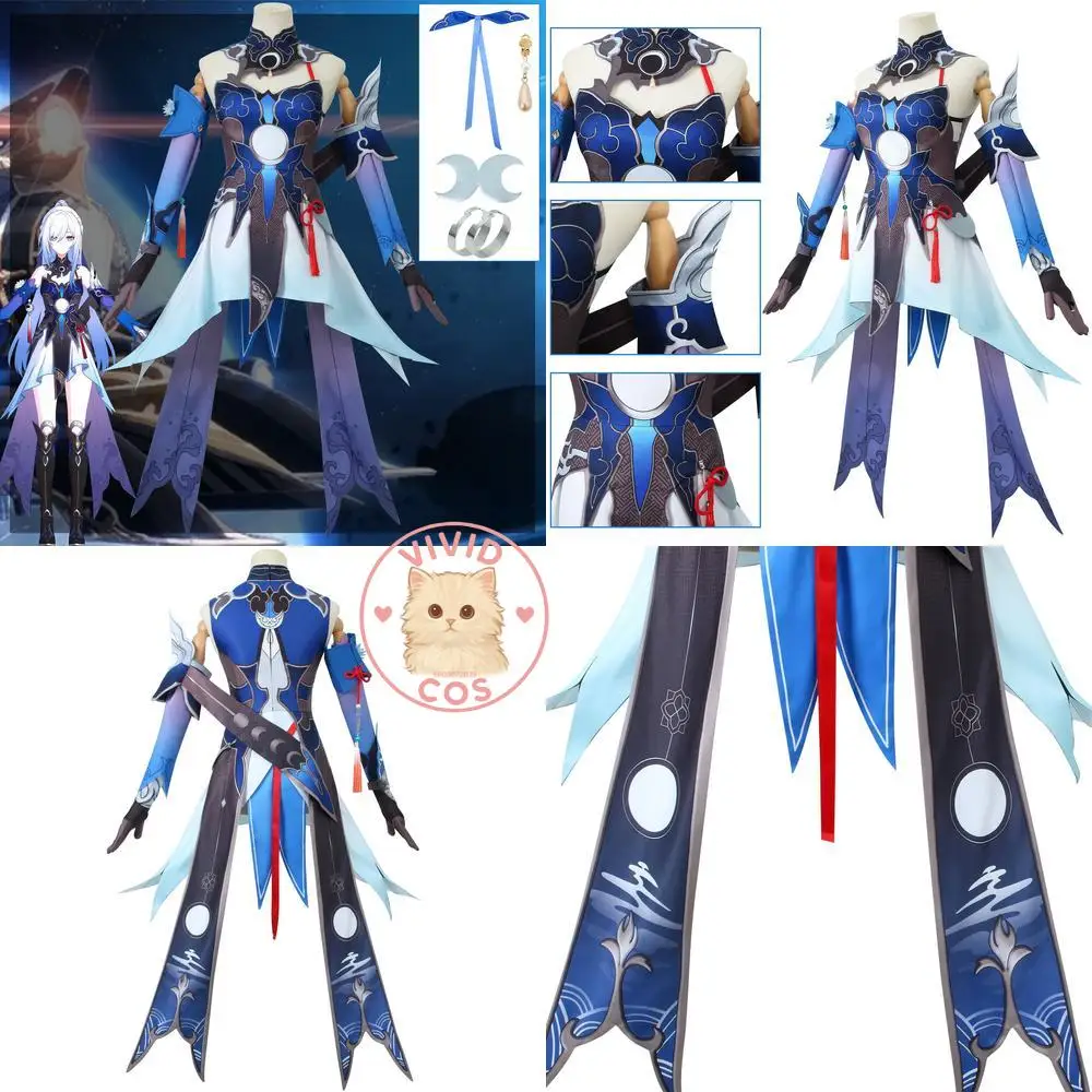 Honkai Star Rail Cosplay Costume Anime Jingliu Role Play Outfit Women's Dress for Women Comic Convention Halloween Party Outfit
Honkai Star Rail Cosplay Costume Anime Jingliu Role Play Outfit Women's Dress for Women Comic Convention Halloween Party Outfit